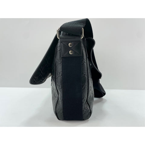 GUCCI Guccisima Shoulder Bag leather black WS33375