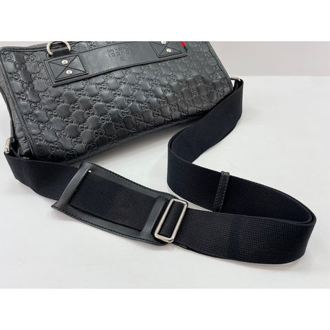 GUCCI Guccisima Shoulder Bag leather black WS33375