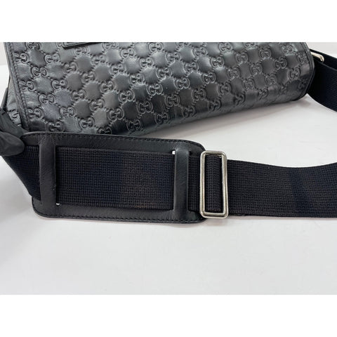 GUCCI Guccisima Shoulder Bag leather black WS33375