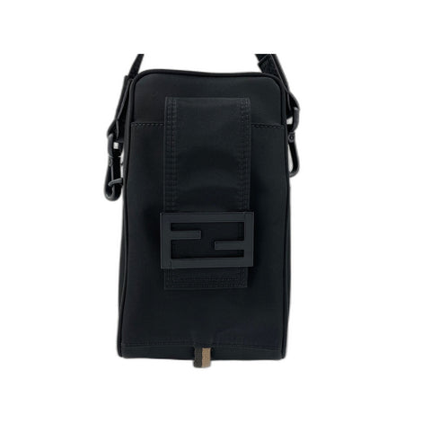FENDI baguette Shoulder Bag Nylon black WS33376