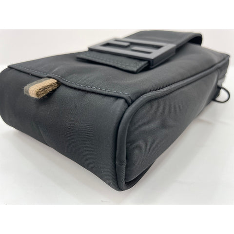 FENDI baguette Shoulder Bag Nylon black WS33376