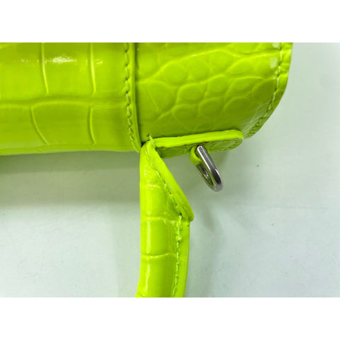 BALENCIAGA Hour glass Handbag leather yellow WS33377