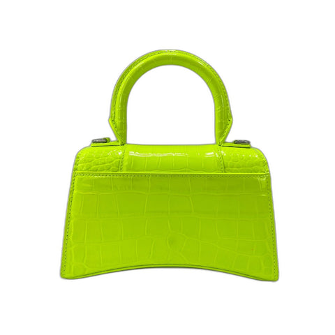 BALENCIAGA Hour glass Handbag leather yellow WS33377