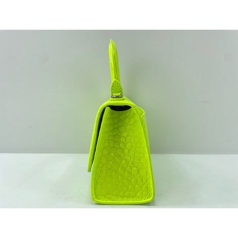 BALENCIAGA Hour glass Handbag leather yellow WS33377