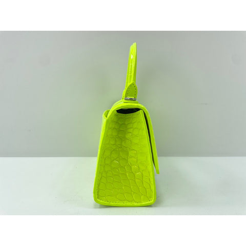 BALENCIAGA Hour glass Handbag leather yellow WS33377