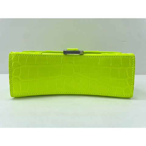 BALENCIAGA Hour glass Handbag leather yellow WS33377