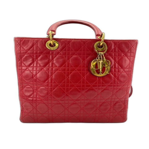 Christian Dior Lady Christian Dior Handbag leather Red WS33380