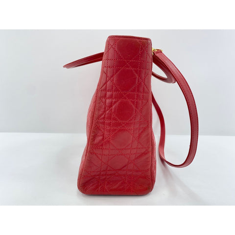 Christian Dior Lady Christian Dior Handbag leather Red WS33380