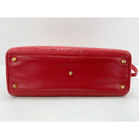 Christian Dior Lady Christian Dior Handbag leather Red WS33380