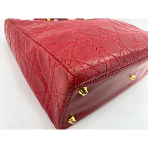 Christian Dior Lady Christian Dior Handbag leather Red WS33380