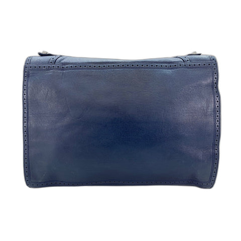 BALENCIAGA River City Papers Shoulder Bag leather Navy WS33383