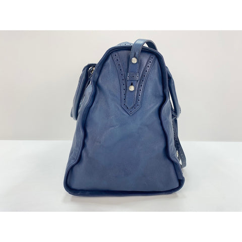 BALENCIAGA River City Papers Shoulder Bag leather Navy WS33383