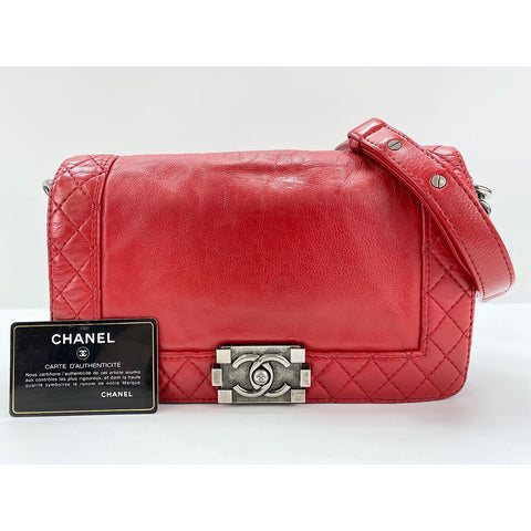 CHANEL Boy chanel Shoulder Bag Red WS33384