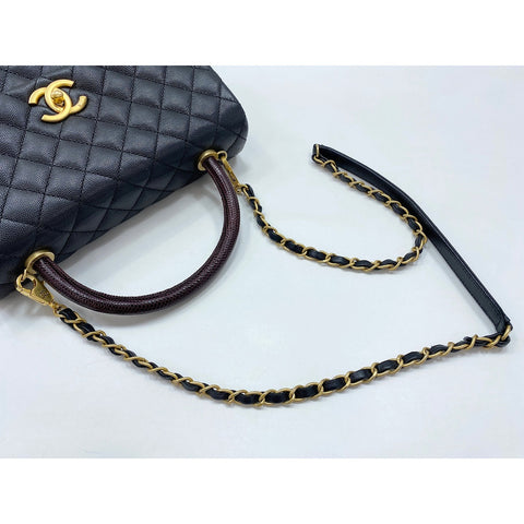 CHANEL Matelasse Coco Handle Shoulder Bag black WS33385