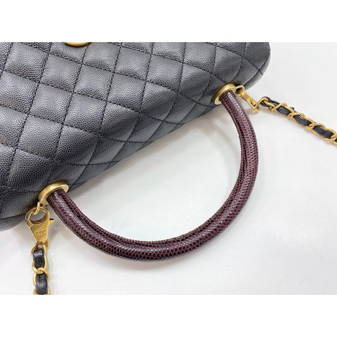 CHANEL Matelasse Coco Handle Shoulder Bag black WS33385