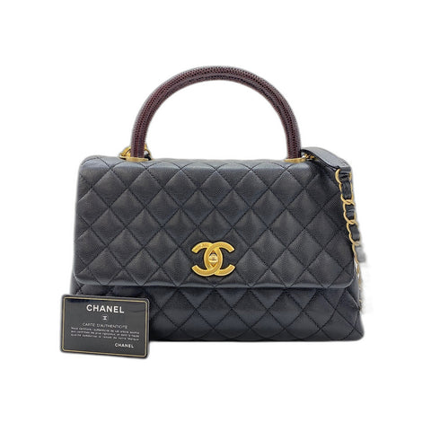 CHANEL Matelasse Coco Handle Shoulder Bag black WS33385
