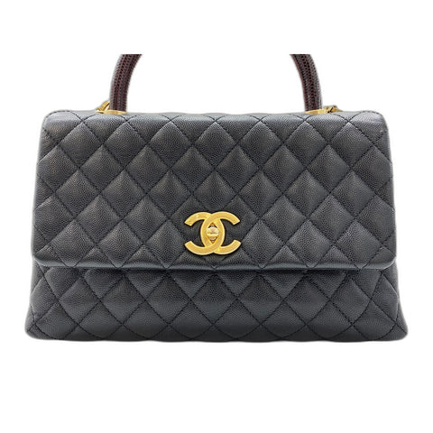 CHANEL Matelasse Coco Handle Shoulder Bag black WS33385