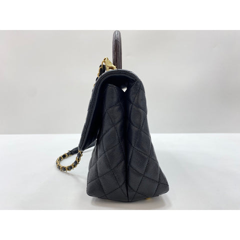 CHANEL Matelasse Coco Handle Shoulder Bag black WS33385