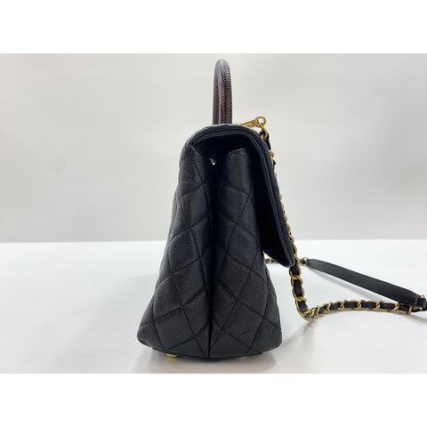 CHANEL Matelasse Coco Handle Shoulder Bag black WS33385