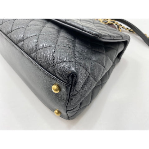 CHANEL Matelasse Coco Handle Shoulder Bag black WS33385