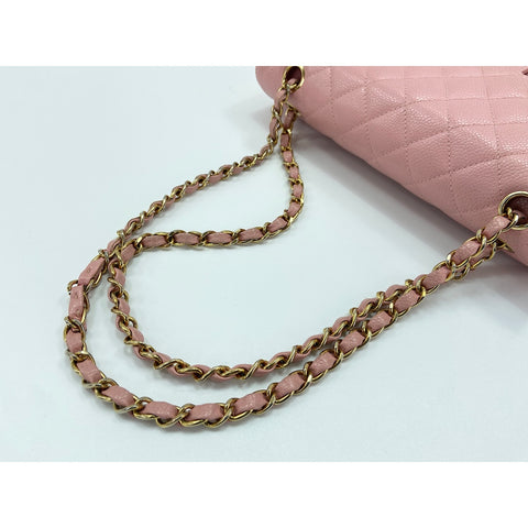 CHANEL Mattasse double flap Shoulder Bag pink WS33386