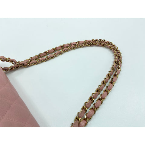 CHANEL Mattasse double flap Shoulder Bag pink WS33386