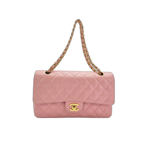 CHANEL Mattasse double flap Shoulder Bag pink WS33386