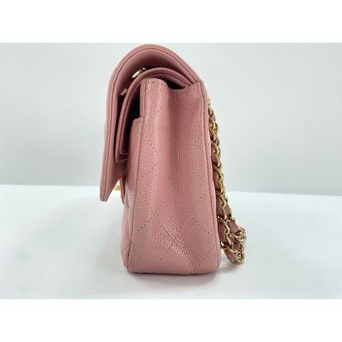CHANEL Mattasse double flap Shoulder Bag pink WS33386