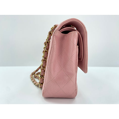 CHANEL Mattasse double flap Shoulder Bag pink WS33386