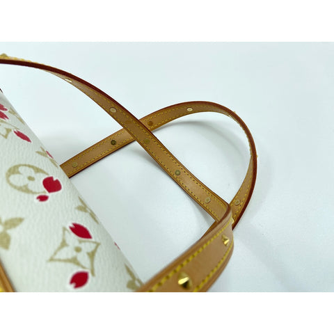 LOUIS VUITTON x Takashi Murakami Papillon Shoulder Bag white WS33387