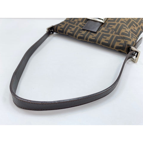 FENDI Mamma bucket Shoulder Bag canvas Brown WS33397