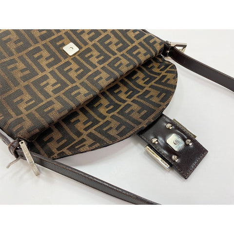 FENDI Mamma bucket Shoulder Bag canvas Brown WS33397