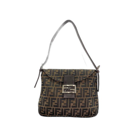 FENDI Mamma bucket Shoulder Bag canvas Brown WS33397