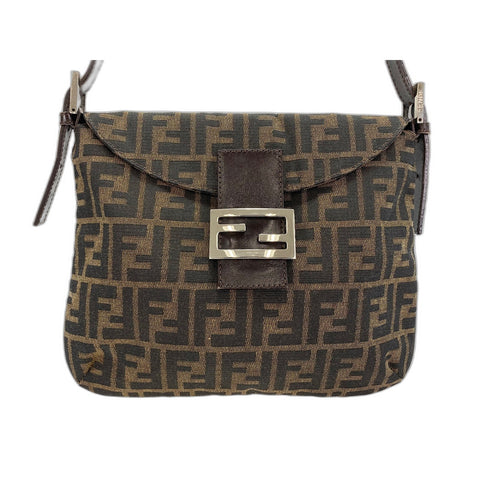 FENDI Mamma bucket Shoulder Bag canvas Brown WS33397