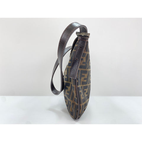 FENDI Mamma bucket Shoulder Bag canvas Brown WS33397