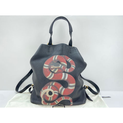 GUCCI Backpack  Daypack leather black WS33399