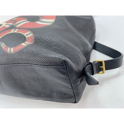 GUCCI Backpack  Daypack leather black WS33399