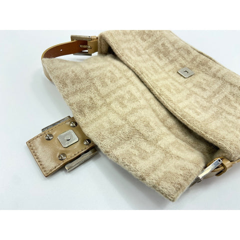 FENDI Mamma bucket Handbag cotton beige WS33402