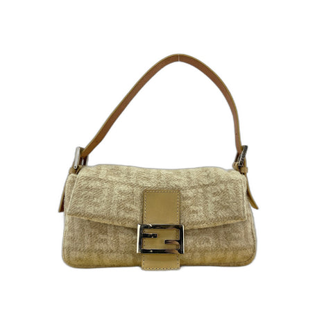 FENDI Mamma bucket Handbag cotton beige WS33402