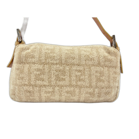 FENDI Mamma bucket Handbag cotton beige WS33402