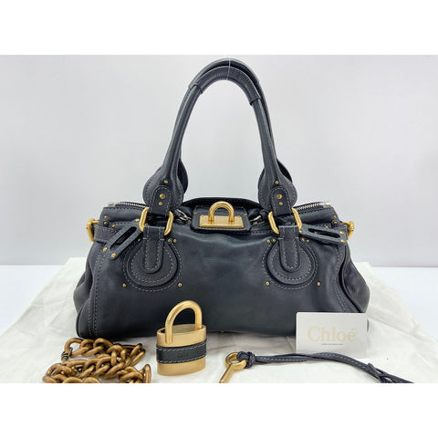 Chloe Paddington Handbag leather black WS33404