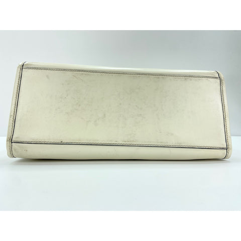 FENDI Sunshine shopper Handbag leather white WS33407