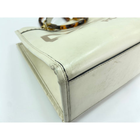 FENDI Sunshine shopper Handbag leather white WS33407