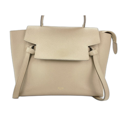 CELINE Belt bag Handbag leather beige WS33408