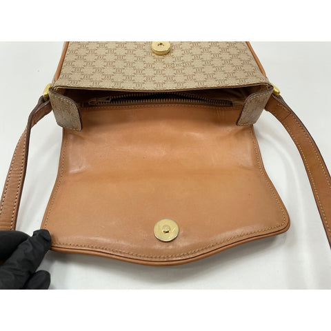 CELINE Shoulder Bag PVC beige WS33409