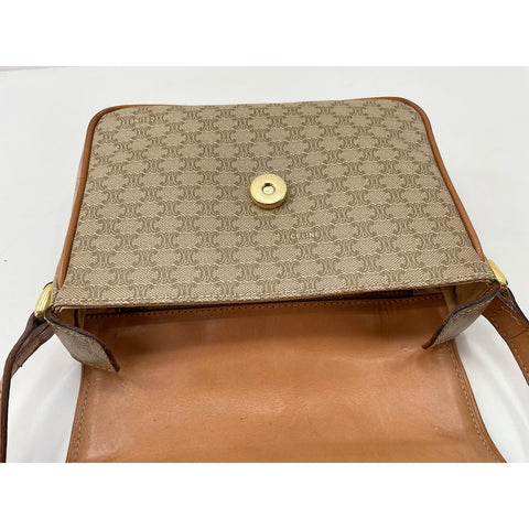 CELINE Shoulder Bag PVC beige WS33409