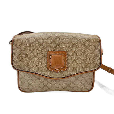 CELINE Shoulder Bag PVC beige WS33409