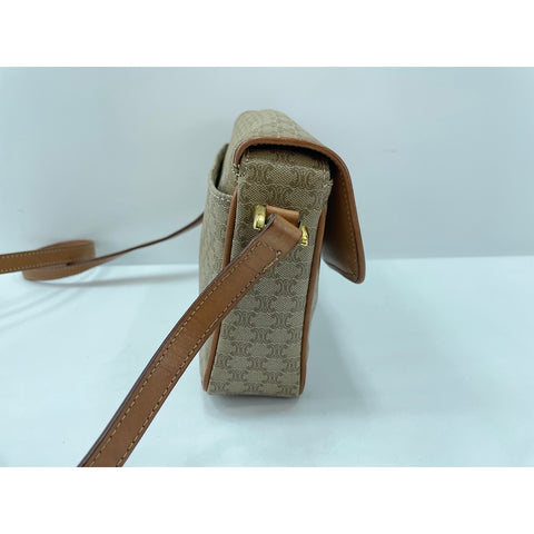 CELINE Shoulder Bag PVC beige WS33409