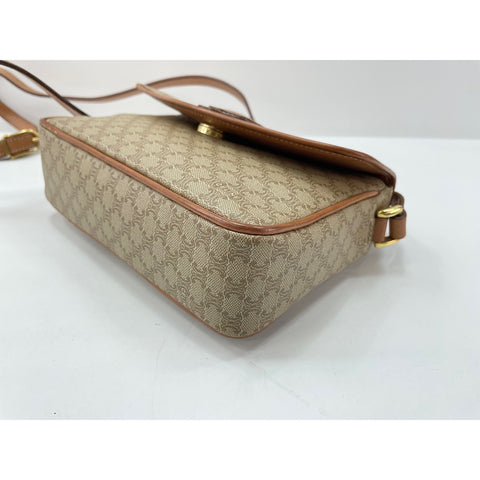 CELINE Shoulder Bag PVC beige WS33409