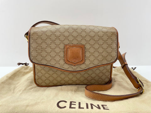 CELINE Shoulder Bag PVC beige WS33409